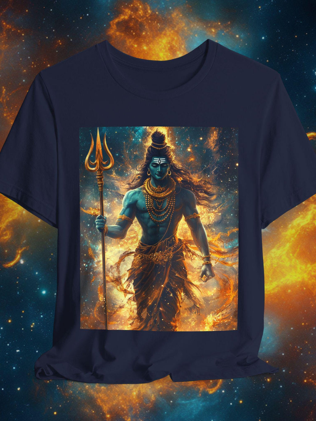 Lord Shiva Shirt| Shiva T-Shirt, Om Namah Shivaya Tee| Shivoham Apparel| Hindu God, Brahma & Vishnu| Cosmic, Indian God tshirt| Shiva shirt.