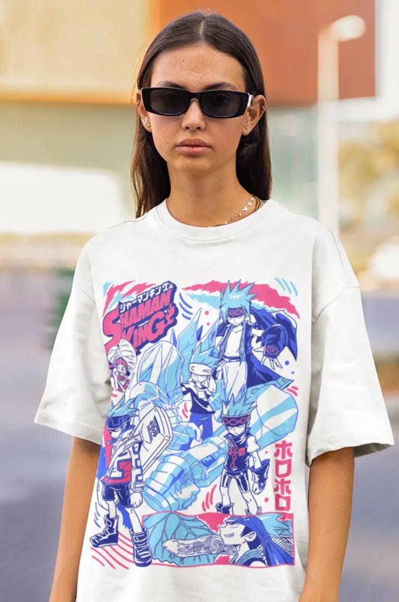 Shaman King Yoh Asakura T-Shirt , 100% Cotton Tee , Men's Women's, Graphic Anime Tee, Manga Shirt