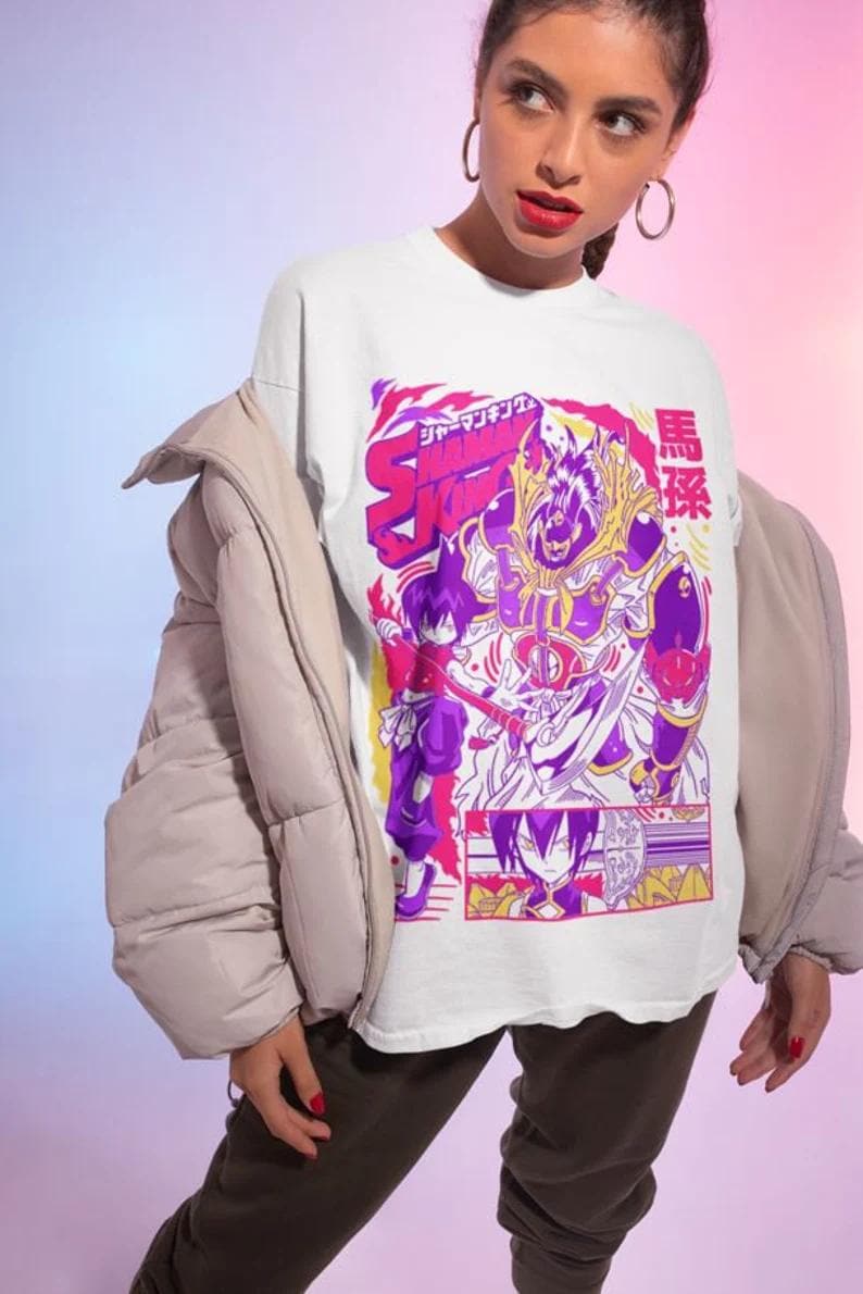 Shaman King Yoh Asakura T-Shirt, Len Tao Anime Shirt, Manga Shirt, Japanese Shirt Exclusive Anime shirt Anime lover shirt