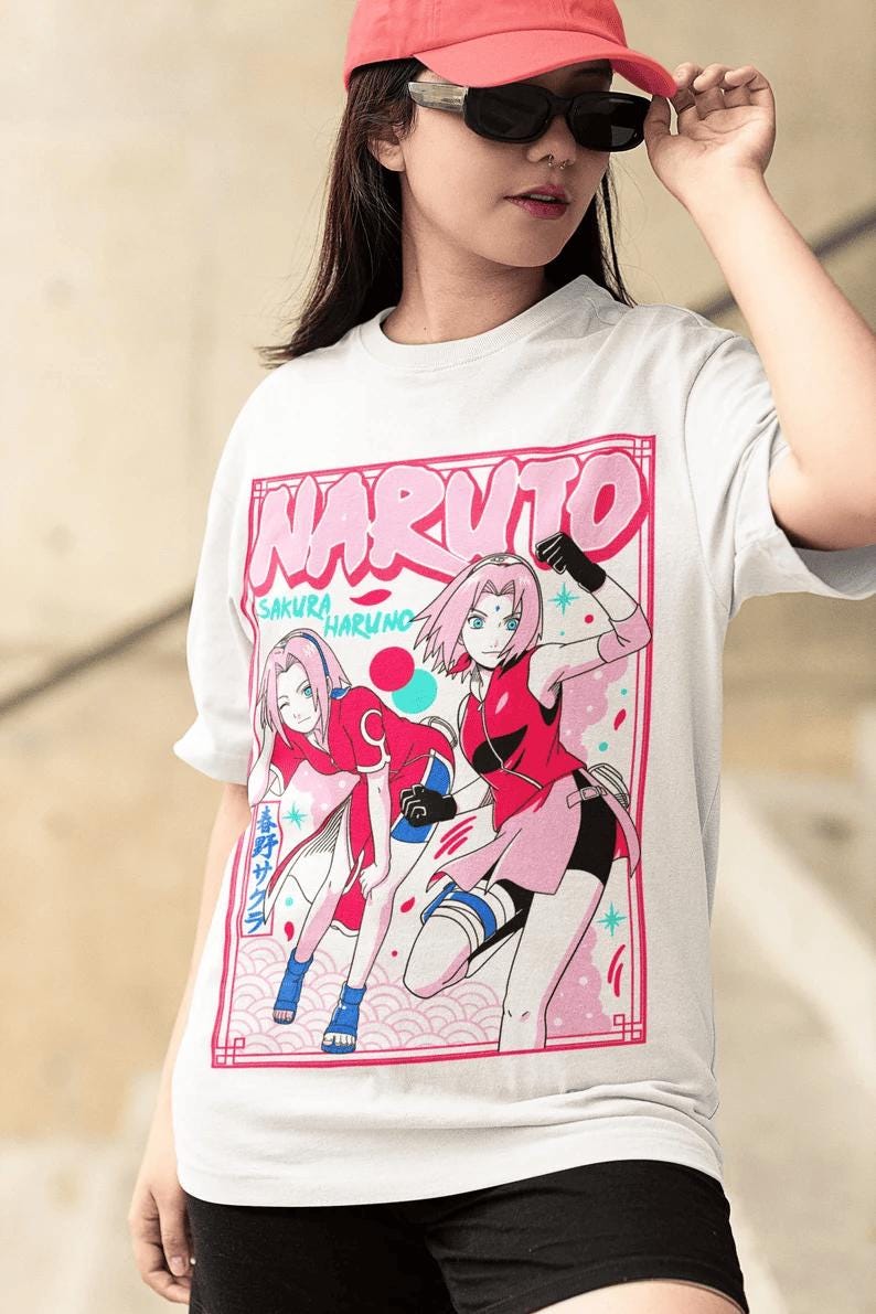 Comfort Colors Sakura Haruno Shirt  Sakura Sweatshirt Manga Shirt Anime Sakura Stl Japanese Streetwear Anime Hoodie Anime Merch