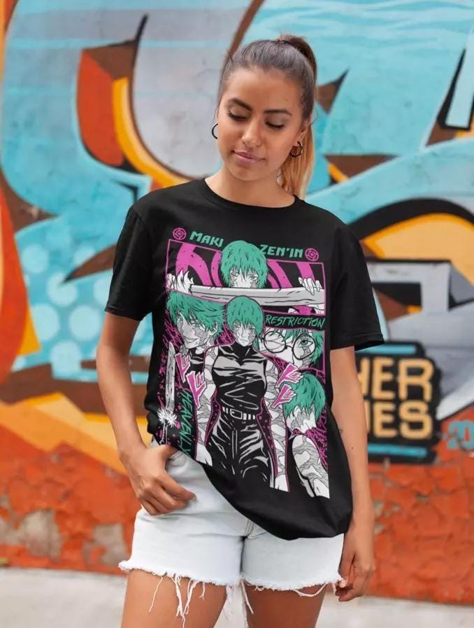 Limited Maki Zenin T Shirt - Vintage Retro Anime T Shirt - Vintage 90s T Shirt - Anime Manga Shirt - Gift For Otaku - Unisex T Shirt
