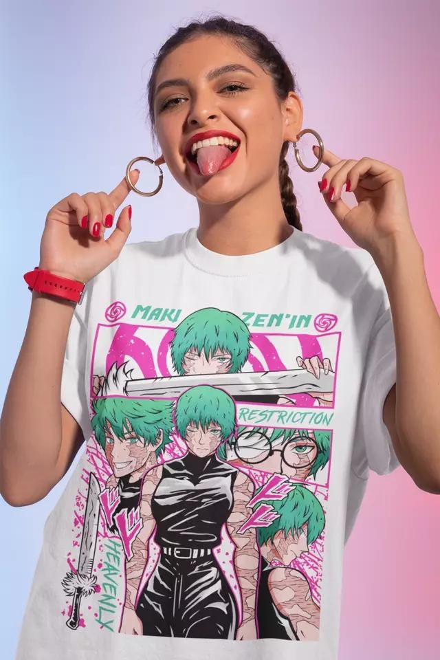 Limited Maki Zenin T Shirt - Vintage Retro Anime T Shirt - Vintage 90s T Shirt - Anime Manga Shirt - Gift For Otaku - Unisex T Shirt