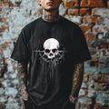 Gothic Skull Chain T-Shirt â€“ Horror Skeleton Shirt, Black Metal Alternative, Dark Academia, Folk Horror, Grunge & Weirdcore Gift Idea