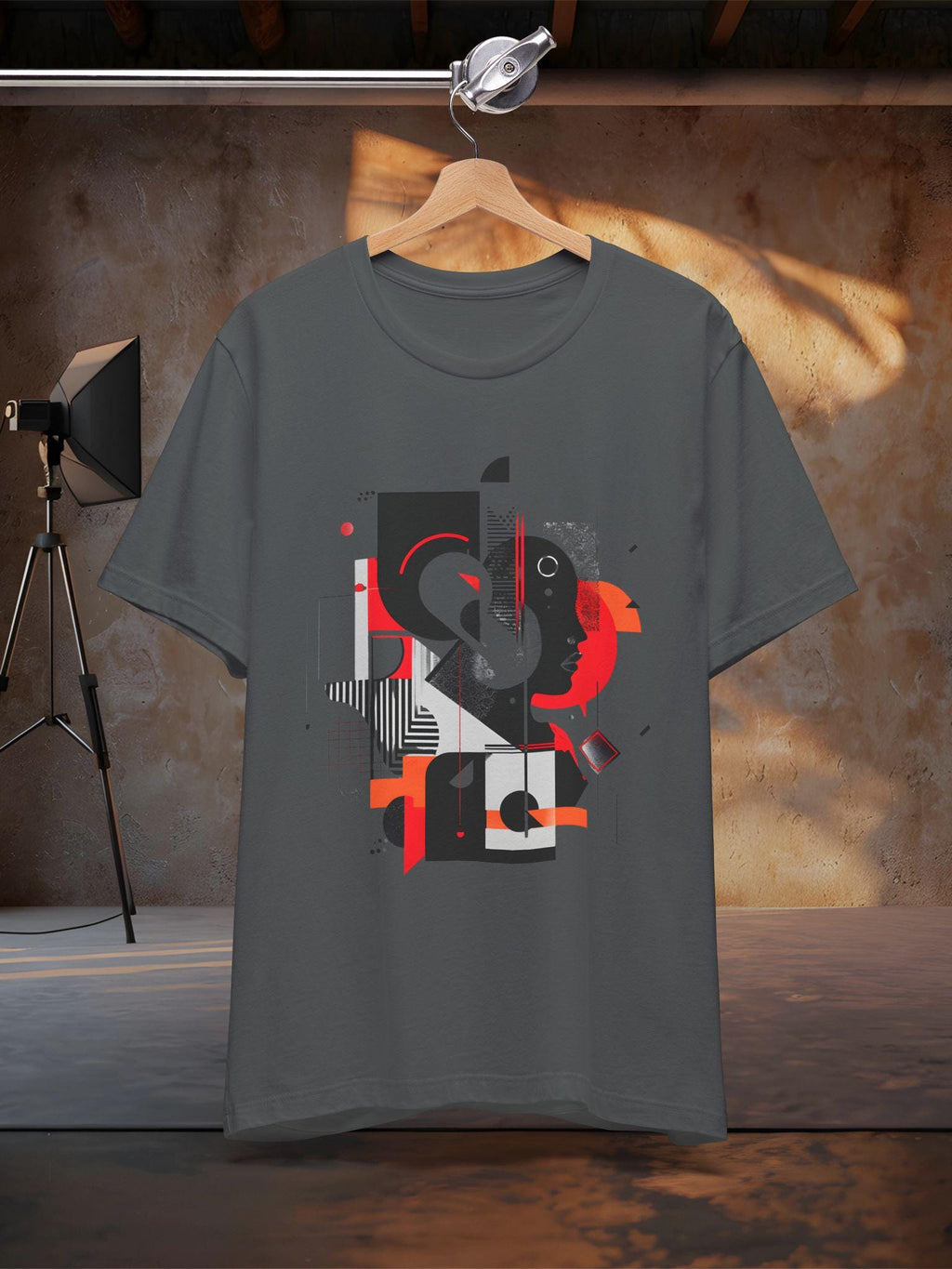 Artistic Unisex Jersey Tee, Modern Graphic Tee, Abstract Design Shirt, Casual Wear, Gift for Art Lovers