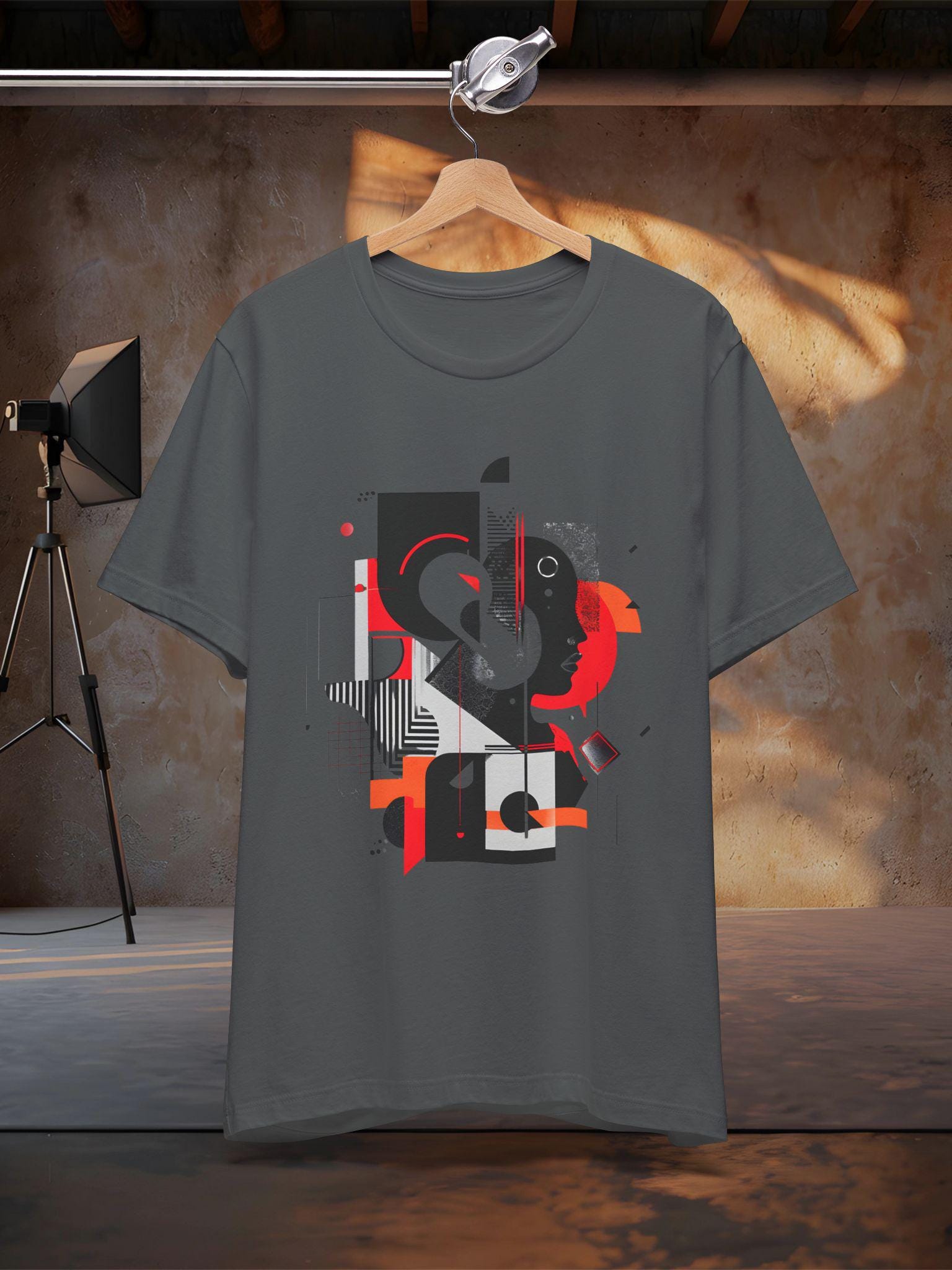 Artistic Unisex Jersey Tee, Modern Graphic Tee, Abstract Design Shirt, Casual Wear, Gift for Art Lovers