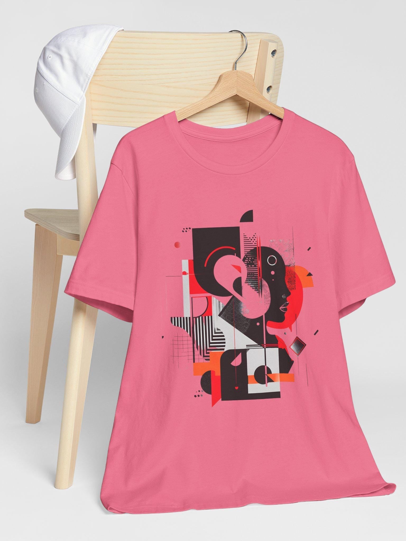 Artistic Unisex Jersey Tee, Modern Graphic Tee, Abstract Design Shirt, Casual Wear, Gift for Art Lovers