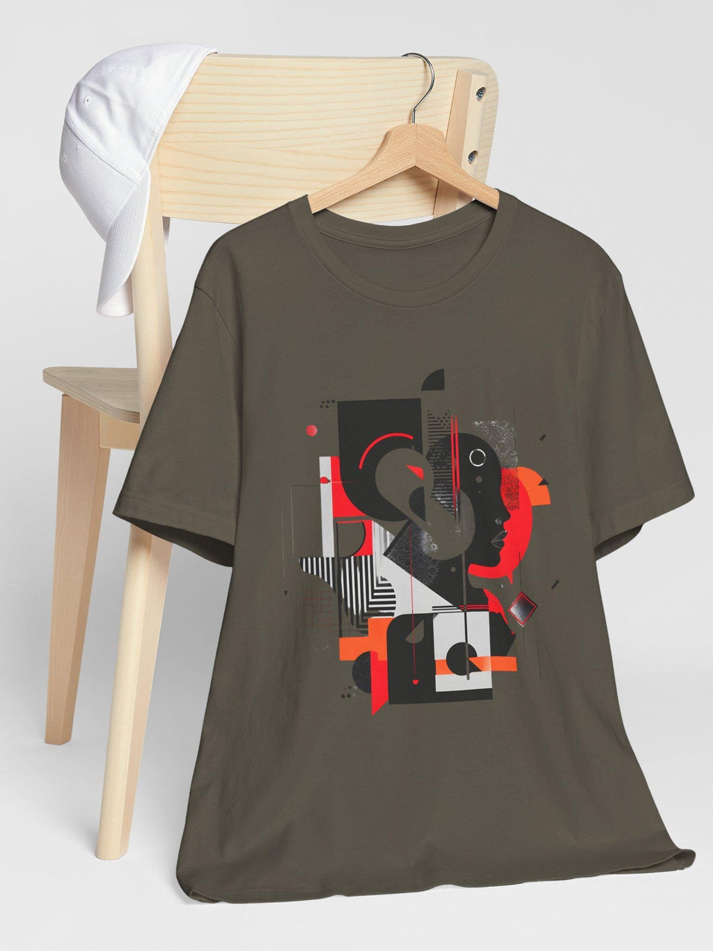 Artistic Unisex Jersey Tee, Modern Graphic Tee, Abstract Design Shirt, Casual Wear, Gift for Art Lovers