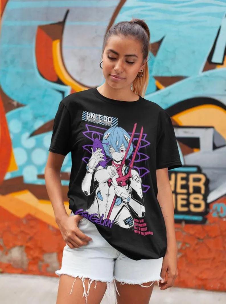 Unit-00 Unisex T-shirt,  Anime Vintage Special Anime Manga Shirt, Anime Shirt,Manga Shirt, Japan