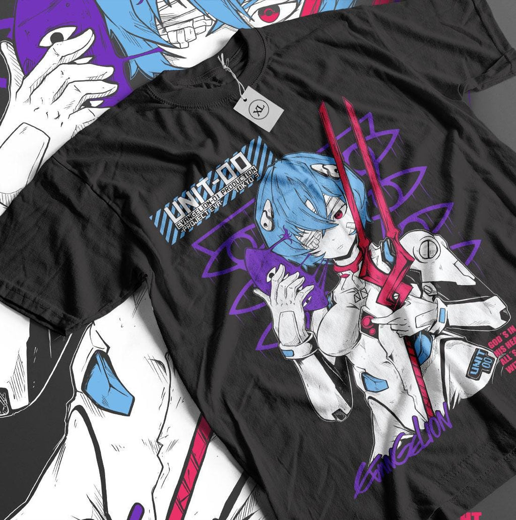 Unit-00 Unisex T-shirt,  Anime Vintage Special Anime Manga Shirt, Anime Shirt,Manga Shirt, Japan