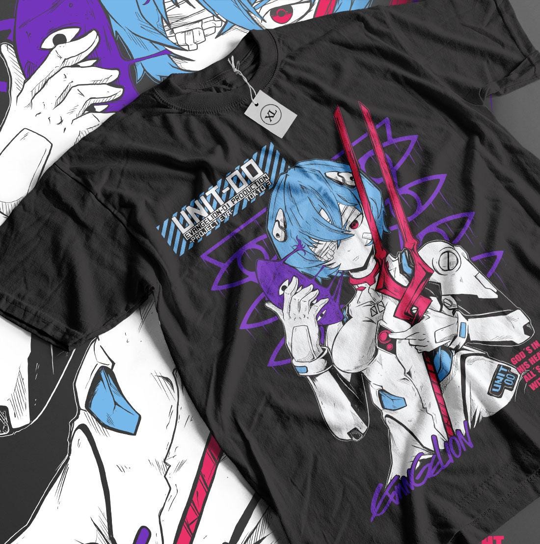 Unit-00 Unisex T-shirt,  Anime Vintage Special Anime Manga Shirt, Anime Shirt,Manga Shirt, Japan