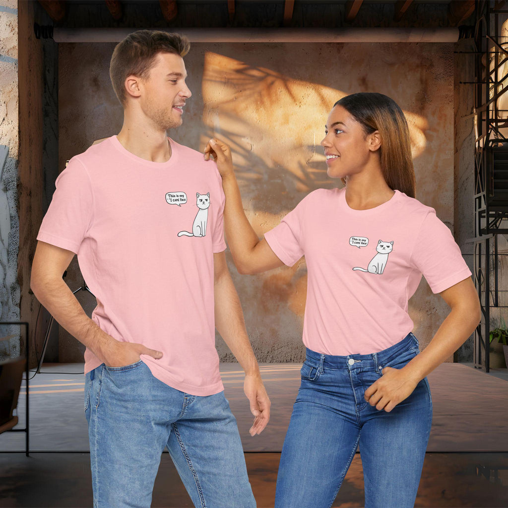 This Is My 'I Care' Face Shirt | Funny Grumpy Cat Tee | Sarcastic Cat Graphic | Unbothered Mood Shirt | Sassy Pet Lover Gift