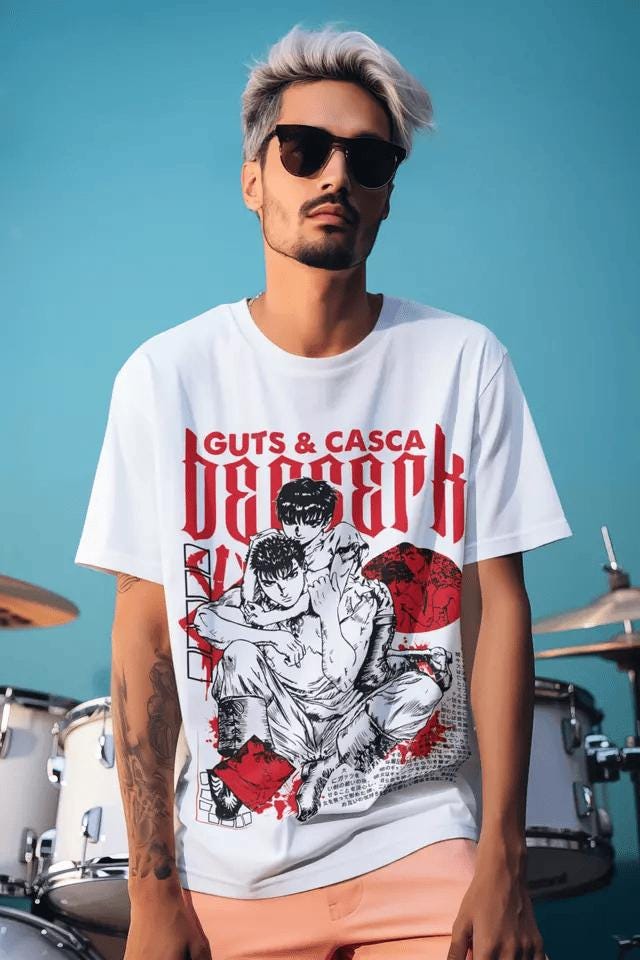 Anime Vintage Special Unisex T-shirt, Anime Manga Shirt, Anime Shirt, Black Swordsman, Skull Knight, Graphic Anime Tee, Manga Shirt, Japan