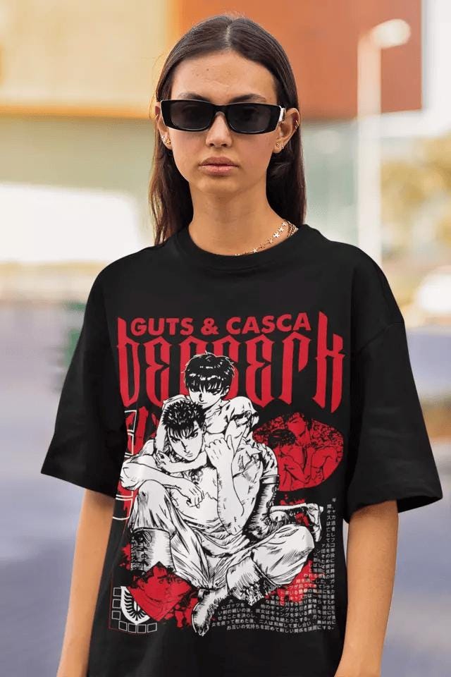 Anime Vintage Special Unisex T-shirt, Anime Manga Shirt, Anime Shirt, Black Swordsman, Skull Knight, Graphic Anime Tee, Manga Shirt, Japan