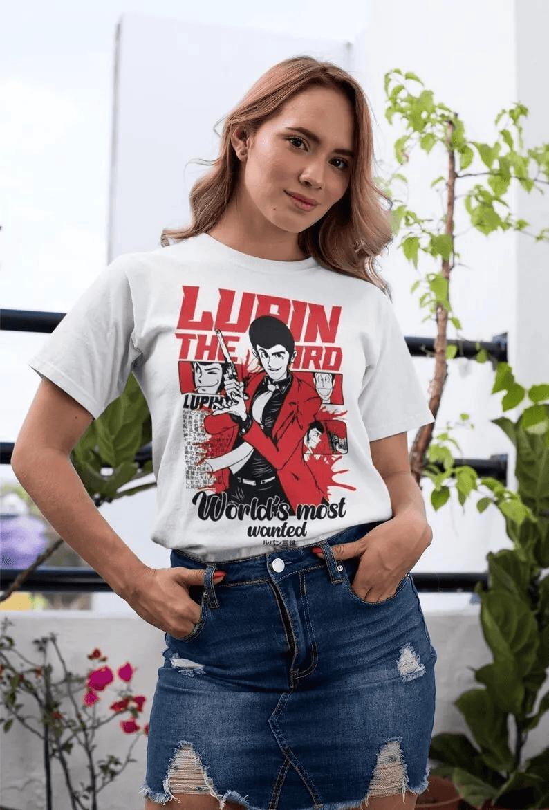 Lupine The Third Shirt, Lupine III, Lupine the 3rd Graphic Gift Shirt Manga Shirt Graphic Gift Shirt,Lupine III Shirt