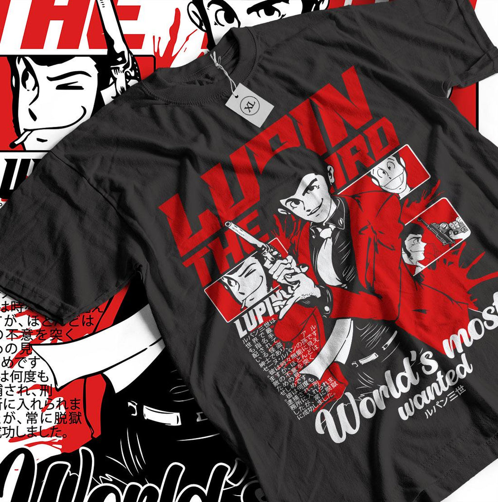 Lupine The Third Shirt, Lupine III, Lupine the 3rd Graphic Gift Shirt Manga Shirt Graphic Gift Shirt,Lupine III Shirt