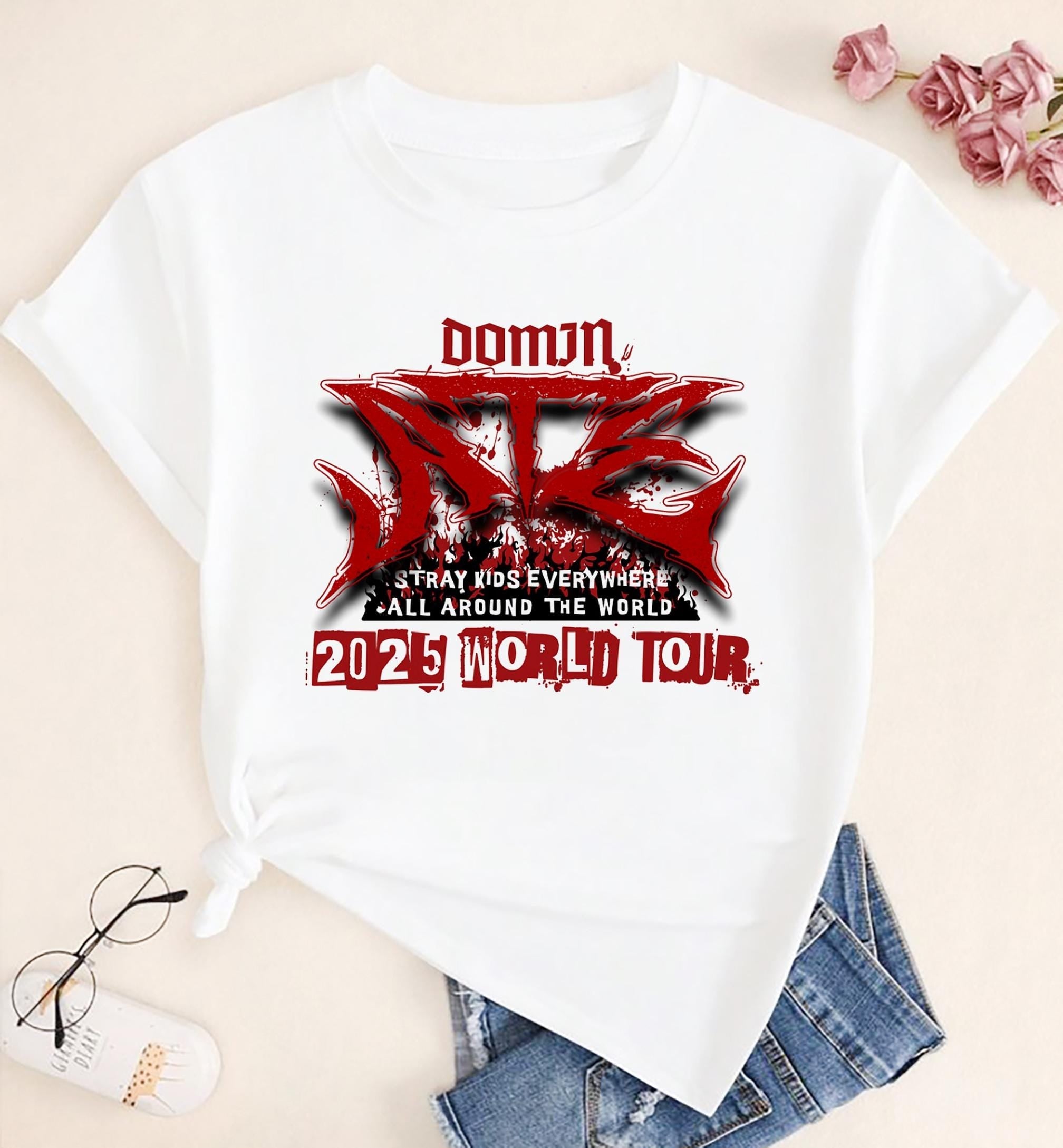 Stray Kids Fan Shirt, 2025 DominATE Stray Kids World Tour Shirt, Stray Kids Merch, SKZ Graphic Shirt, Kpop Fan Merch, Stray Kids Concert