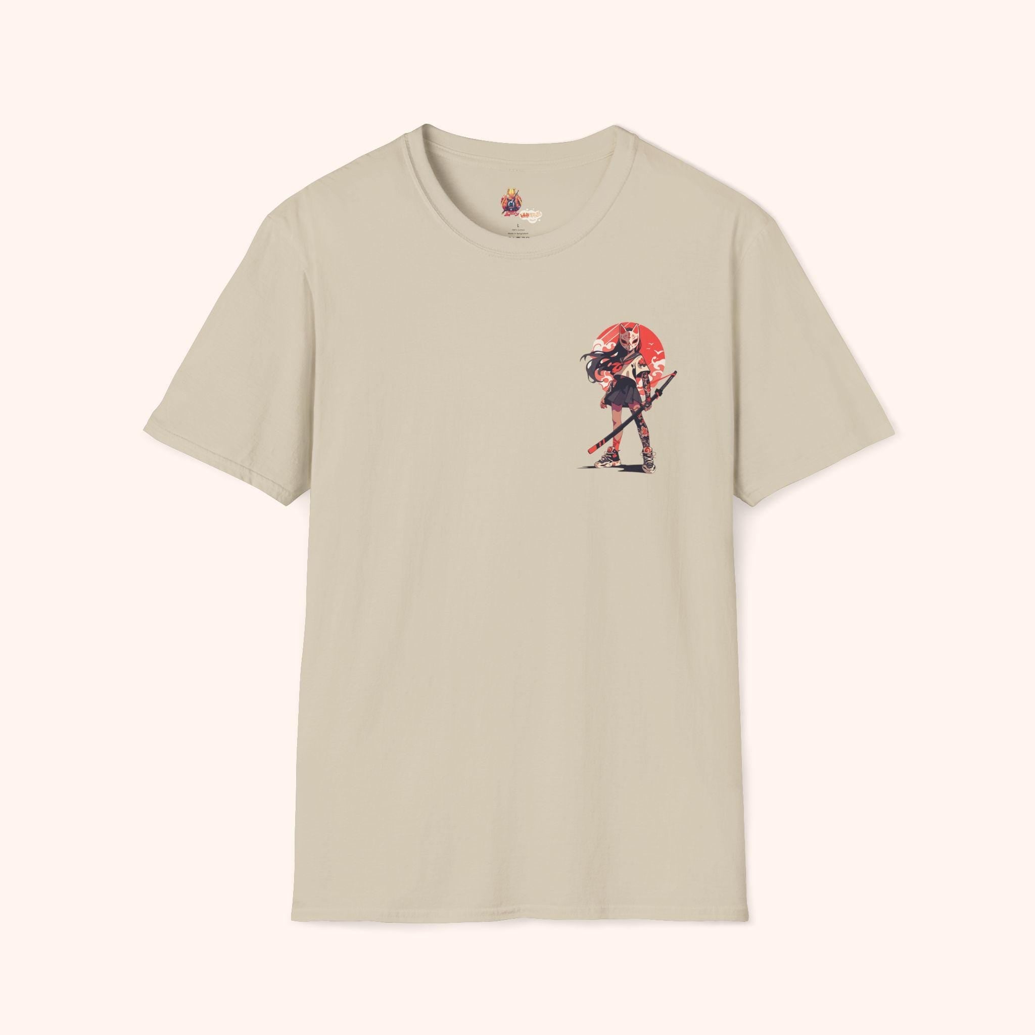 Samurai Warrior Graphic Tee, Unisex Softstyle T-Shirt, Vintage Anime Shirt, Casual Wear, Unique Streetwear