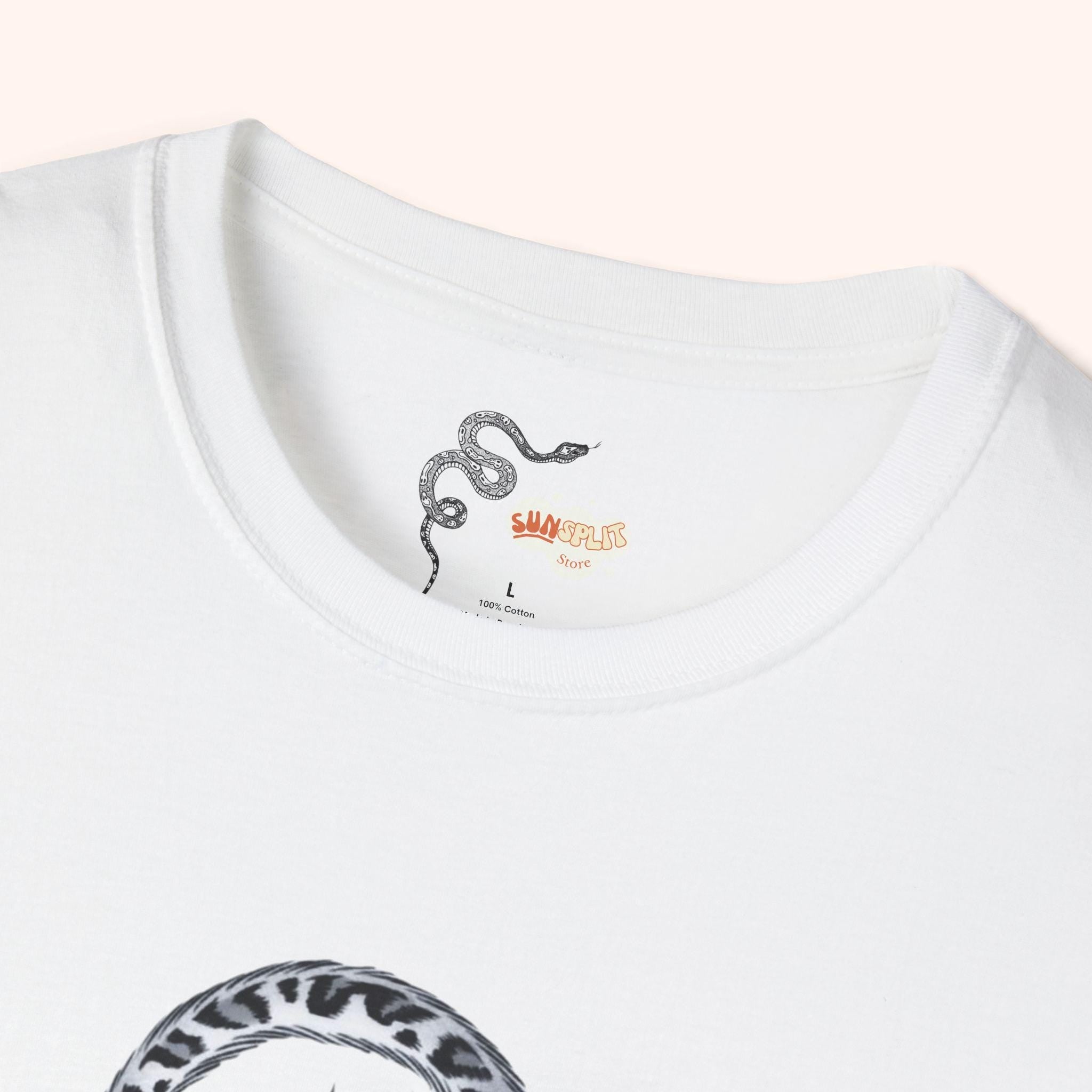 Chic Leopard Unisex Softstyle T-Shirt with 'RATE' Graphic, Casual Wear, Gift Idea, Everyday Comfort, Trendy Style, Summer Essential