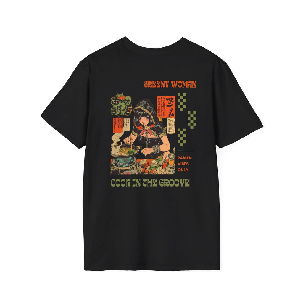 Retro Graphic Japanese Style T-Shirt with Ramen Design, Unisex Softstyle Tee, Anime Fans, or Casual Wear,
