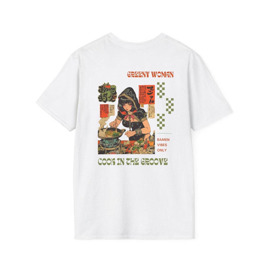 Retro Graphic Japanese Style T-Shirt with Ramen Design, Unisex Softstyle Tee, Anime Fans, or Casual Wear,