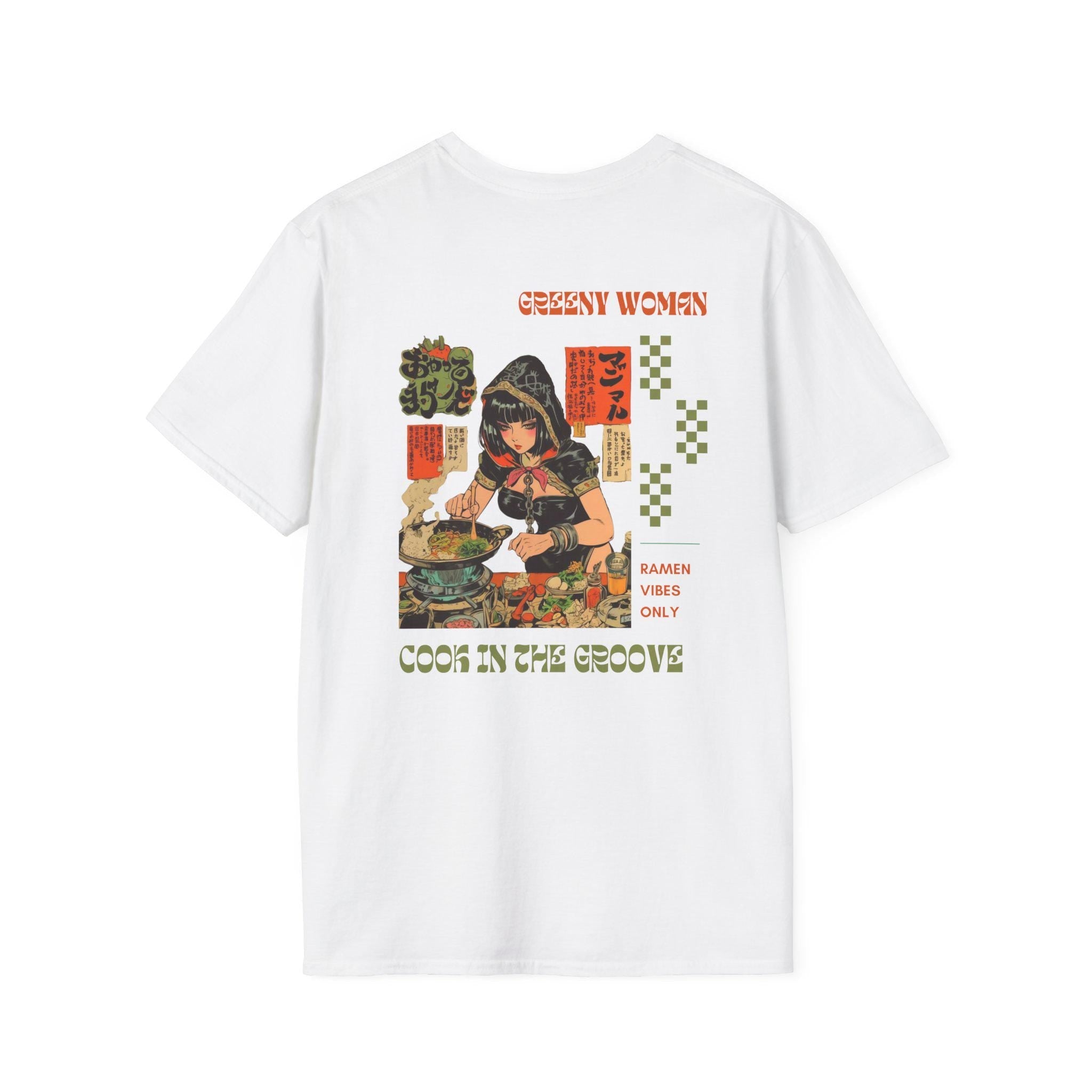 Retro Graphic Japanese Style T-Shirt with Ramen Design, Unisex Softstyle Tee, Anime Fans, or Casual Wear,