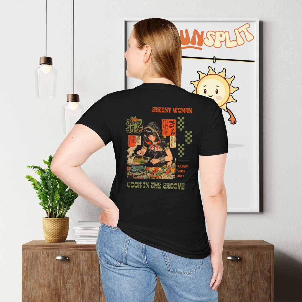Retro Graphic Japanese Style T-Shirt with Ramen Design, Unisex Softstyle Tee, Anime Fans, or Casual Wear,
