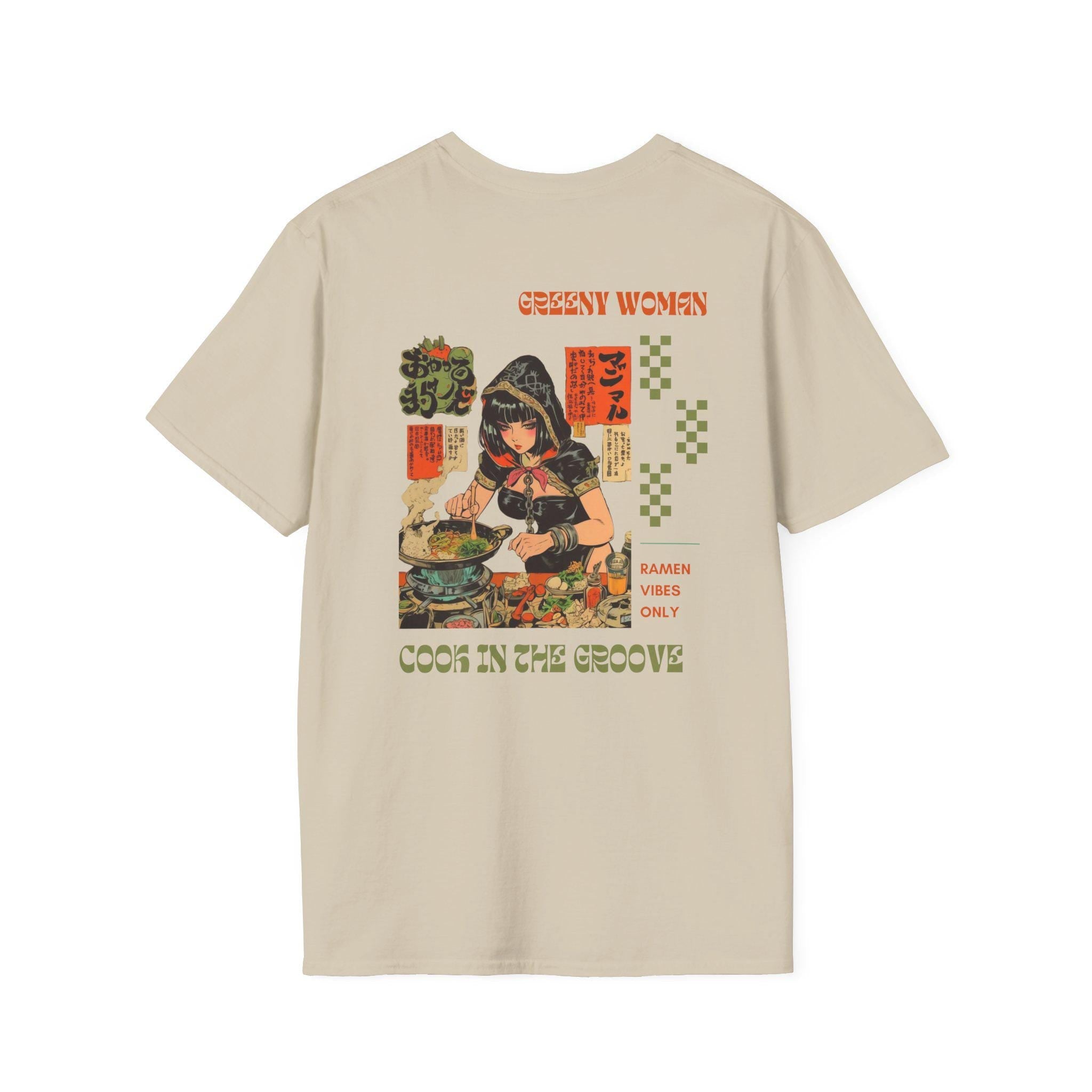 Retro Graphic Japanese Style T-Shirt with Ramen Design, Unisex Softstyle Tee, Anime Fans, or Casual Wear,