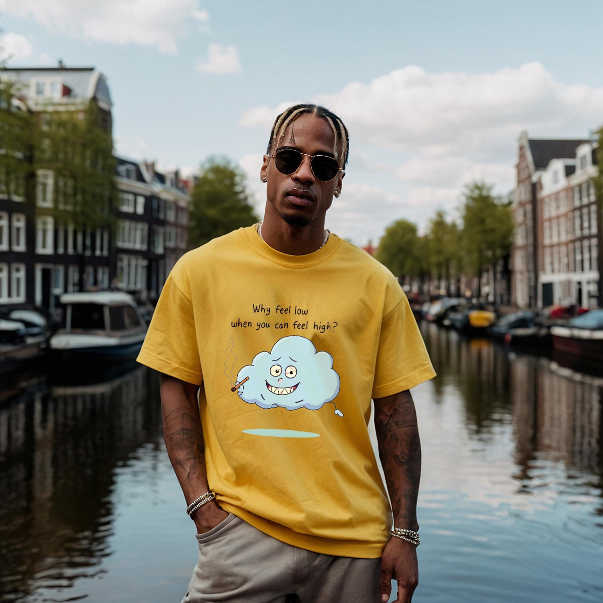 Comfort Colors, "High Cloud" Shirt, Unisex Casual Wear, Funny Gift for Friends, Laid-back Style, Funny Shirt, 420 Stoner Shirt