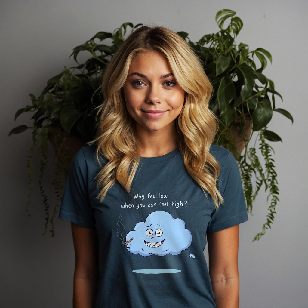 Comfort Colors, "High Cloud" Shirt, Unisex Casual Wear, Funny Gift for Friends, Laid-back Style, Funny Shirt, 420 Stoner Shirt