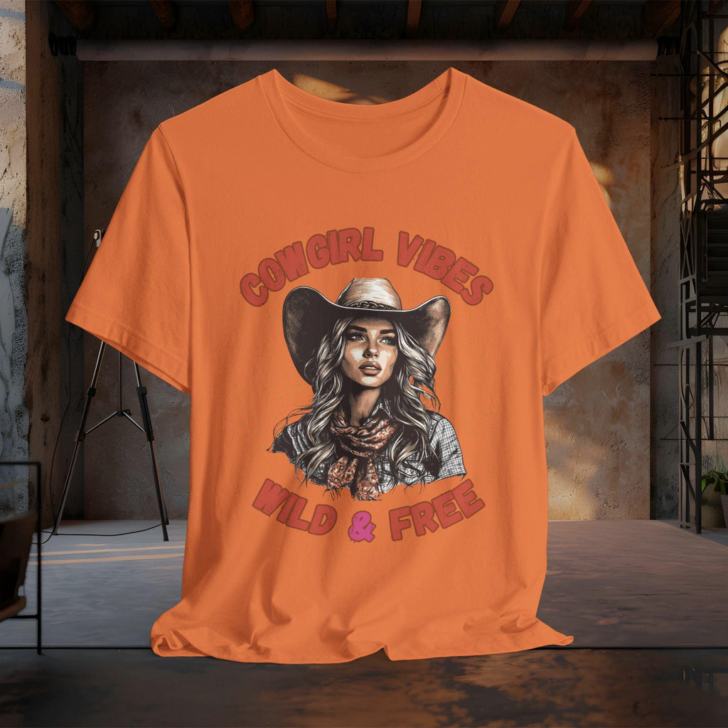 Cowgirl T-shirt|  Wild & Free Tee| Rodeo Vibes shirt, Western Style| Country Concert Tee, Western Apparel, Cowgirl gift, Comfort Colors