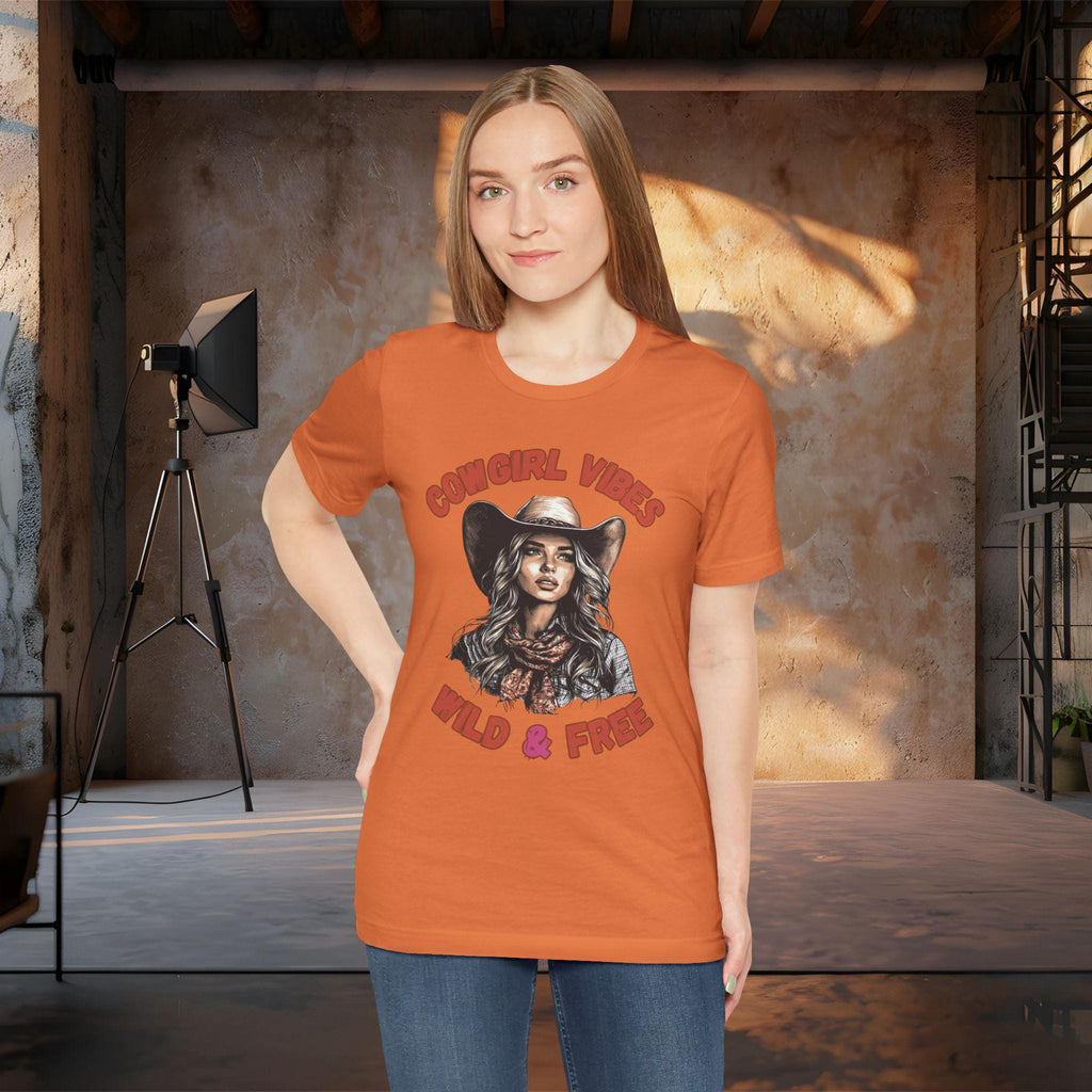Cowgirl T-shirt|  Wild & Free Tee| Rodeo Vibes shirt, Western Style| Country Concert Tee, Western Apparel, Cowgirl gift, Comfort Colors