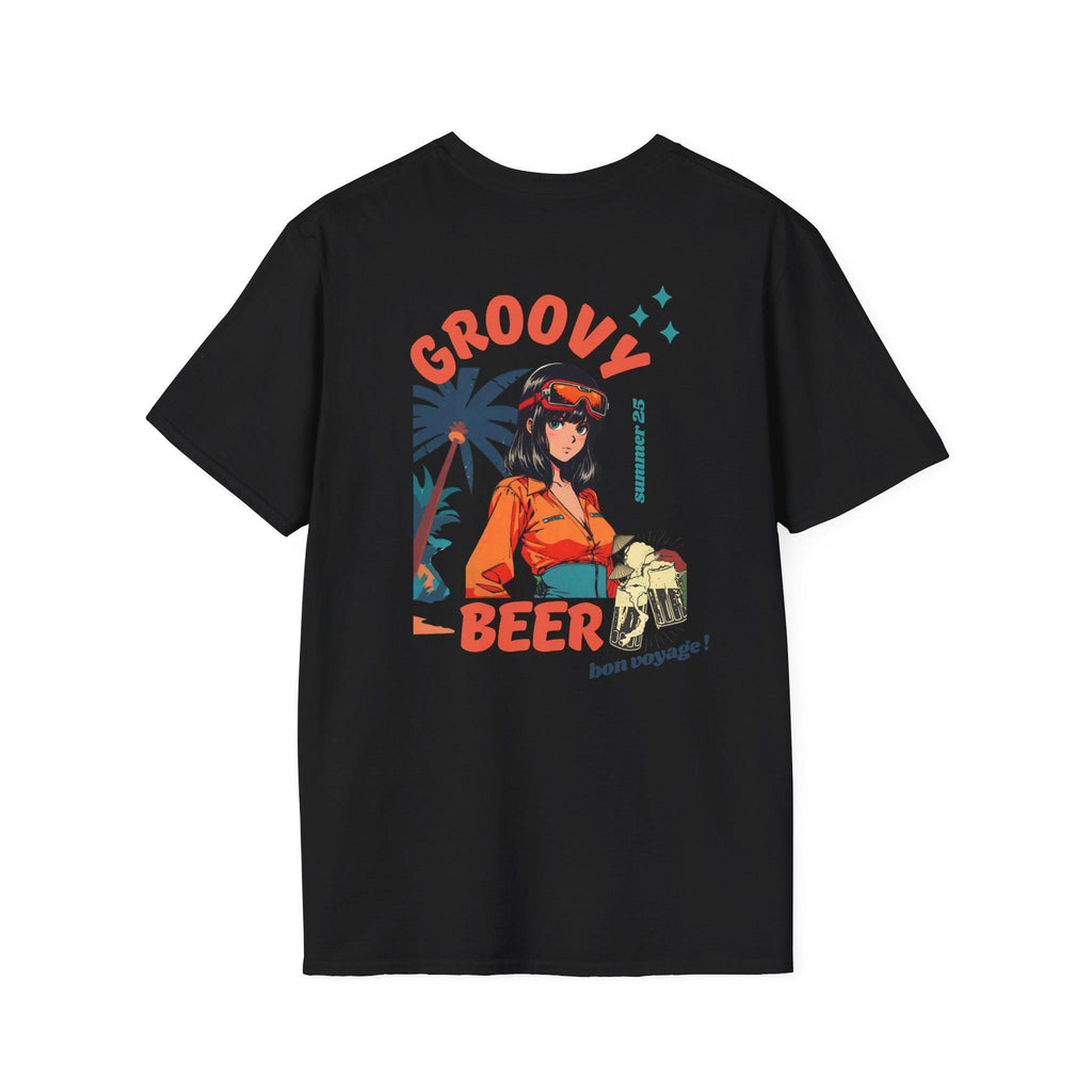 Unisex Softstyle  Streetwear T-Shirt, Groovy Beer, Summertime Beer T-Shirt