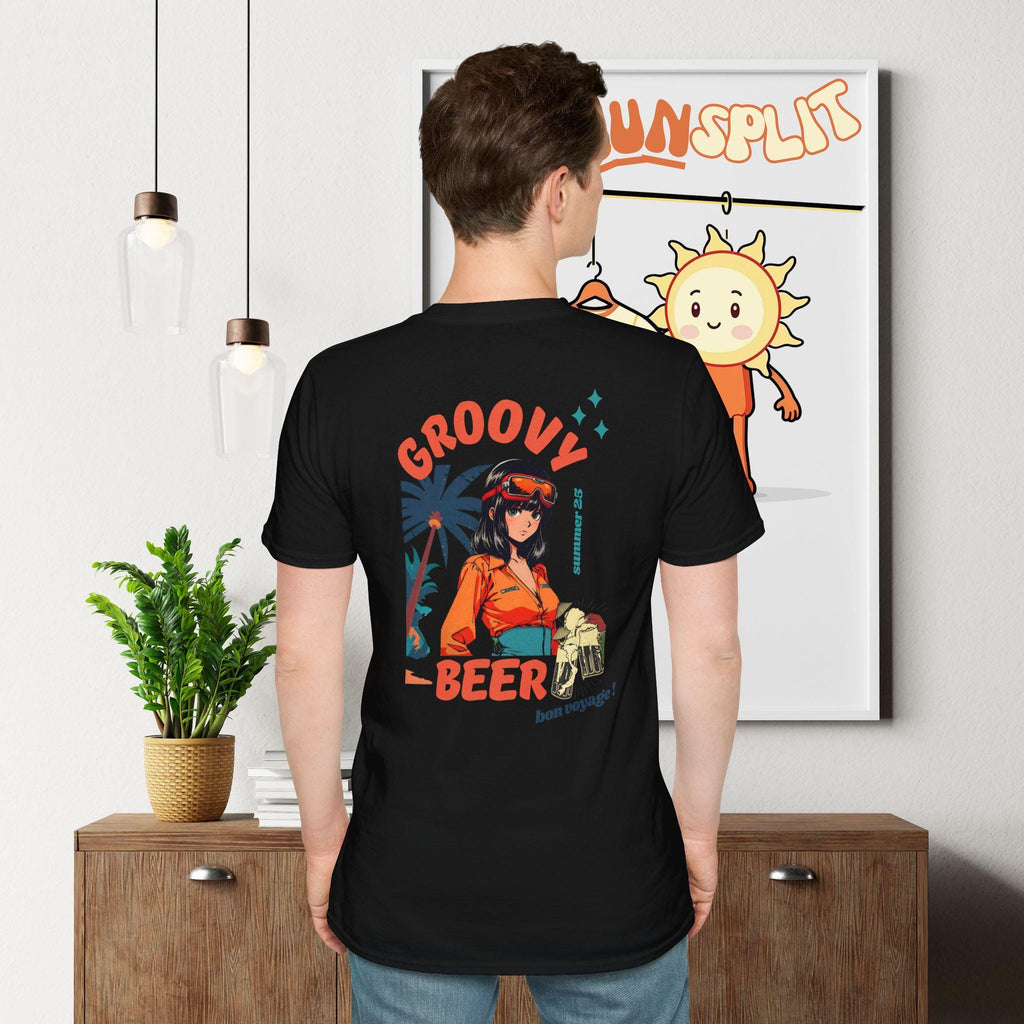 Unisex Softstyle  Streetwear T-Shirt, Groovy Beer, Summertime Beer T-Shirt