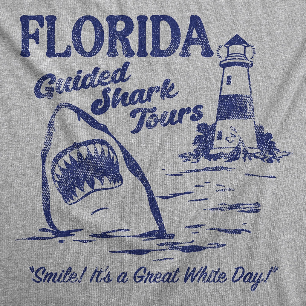 Florida Guided Shark Tours Shirt, Shark Tshirts, Great White Shark, Great White Day, Funny Mens T Shirt, Ocean Lovers, Cool Shirts for Guys