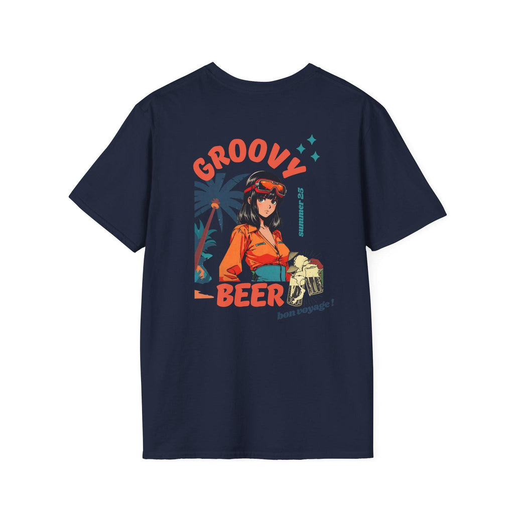 Unisex Softstyle  Streetwear T-Shirt, Groovy Beer, Summertime Beer T-Shirt