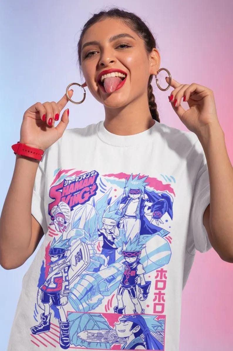 Shaman King Yoh Asakura T-Shirt , 100% Cotton Tee , Men's Women's, Graphic Anime Tee, Manga Shirt