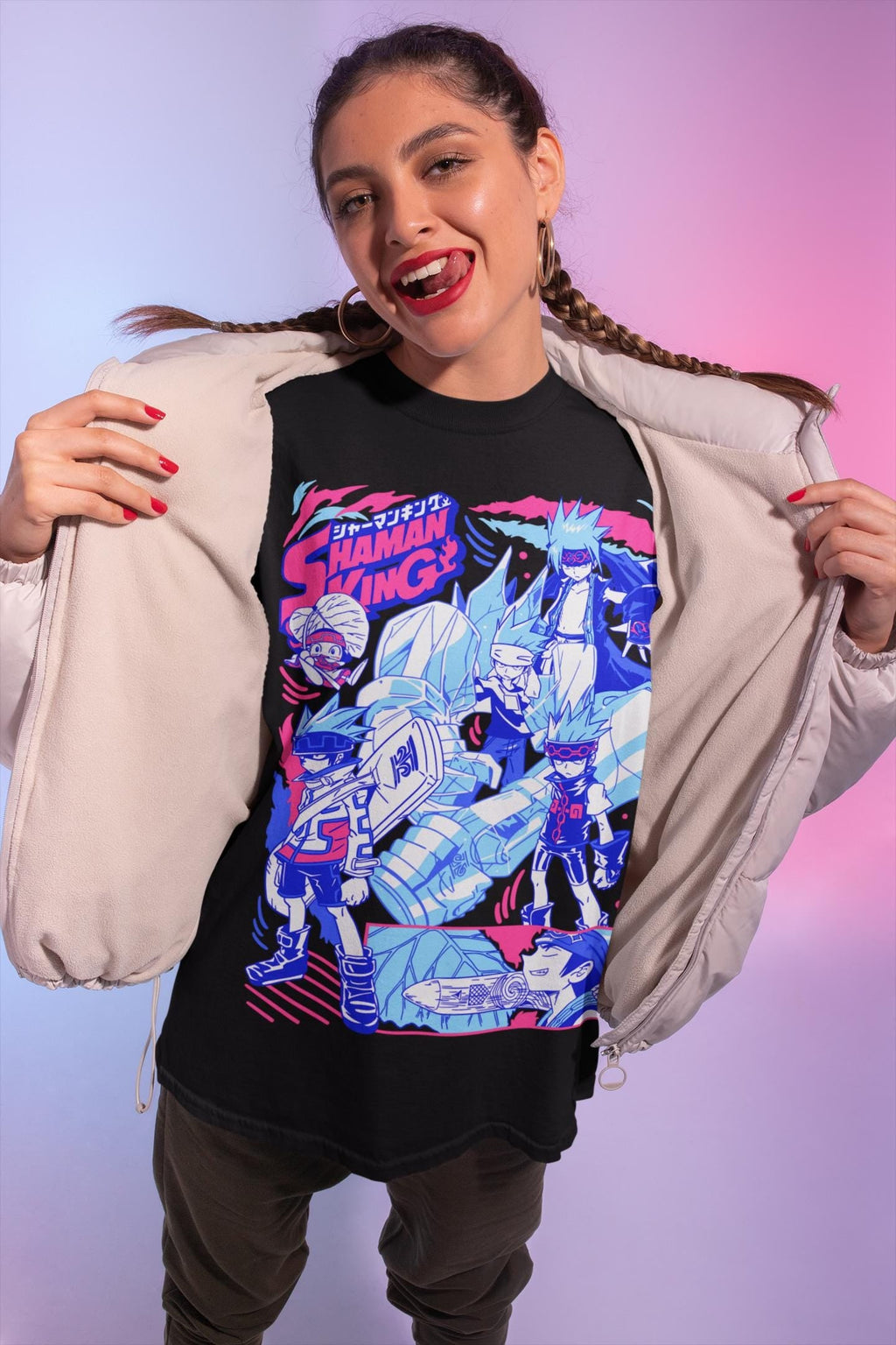 Shaman King Yoh Asakura T-Shirt , 100% Cotton Tee , Men's Women's, Graphic Anime Tee, Manga Shirt