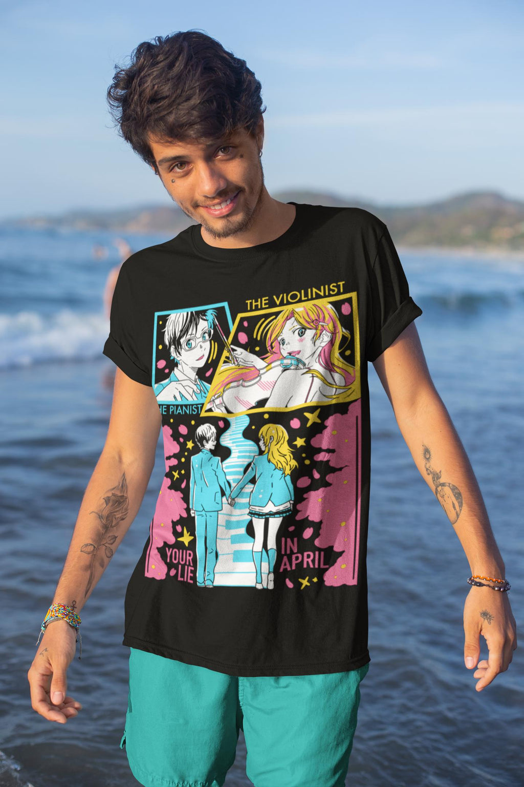 Unisex Your Lie in April Anime T-Shirt, Kaori Miyazono Graphic Tee Shirt Anime Lovers Shirt, Graphic Anime Tee, Manga Shirt, Japanese Anime