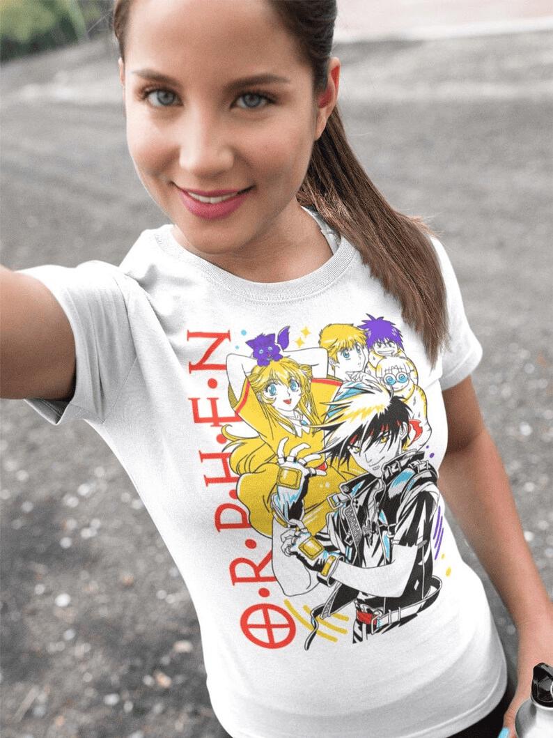 Orphen T-shirt Majic Markon Hen Japan manga 80s 90s vintage Gift Shirt Aesthetic Vintage Orphan Horror Movie Anime Lovers Shirt