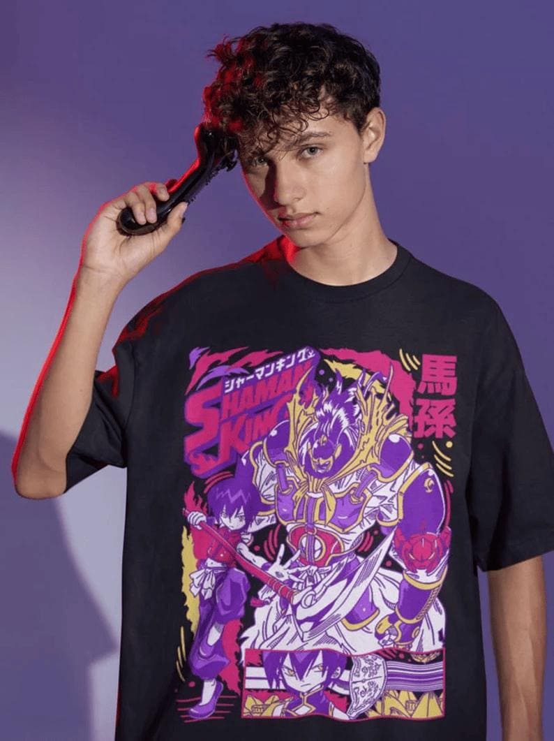 Shaman King Yoh Asakura T-Shirt, Len Tao Anime Shirt, Manga Shirt, Japanese Shirt Exclusive Anime shirt Anime lover shirt