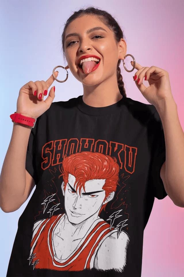 slamdunk tshirt, slamdunk anime, hanamichi sakuragi Shirt, shohoku shirt, slam dunk manga, japanese anime shirt, Kaede Rukawa shirt