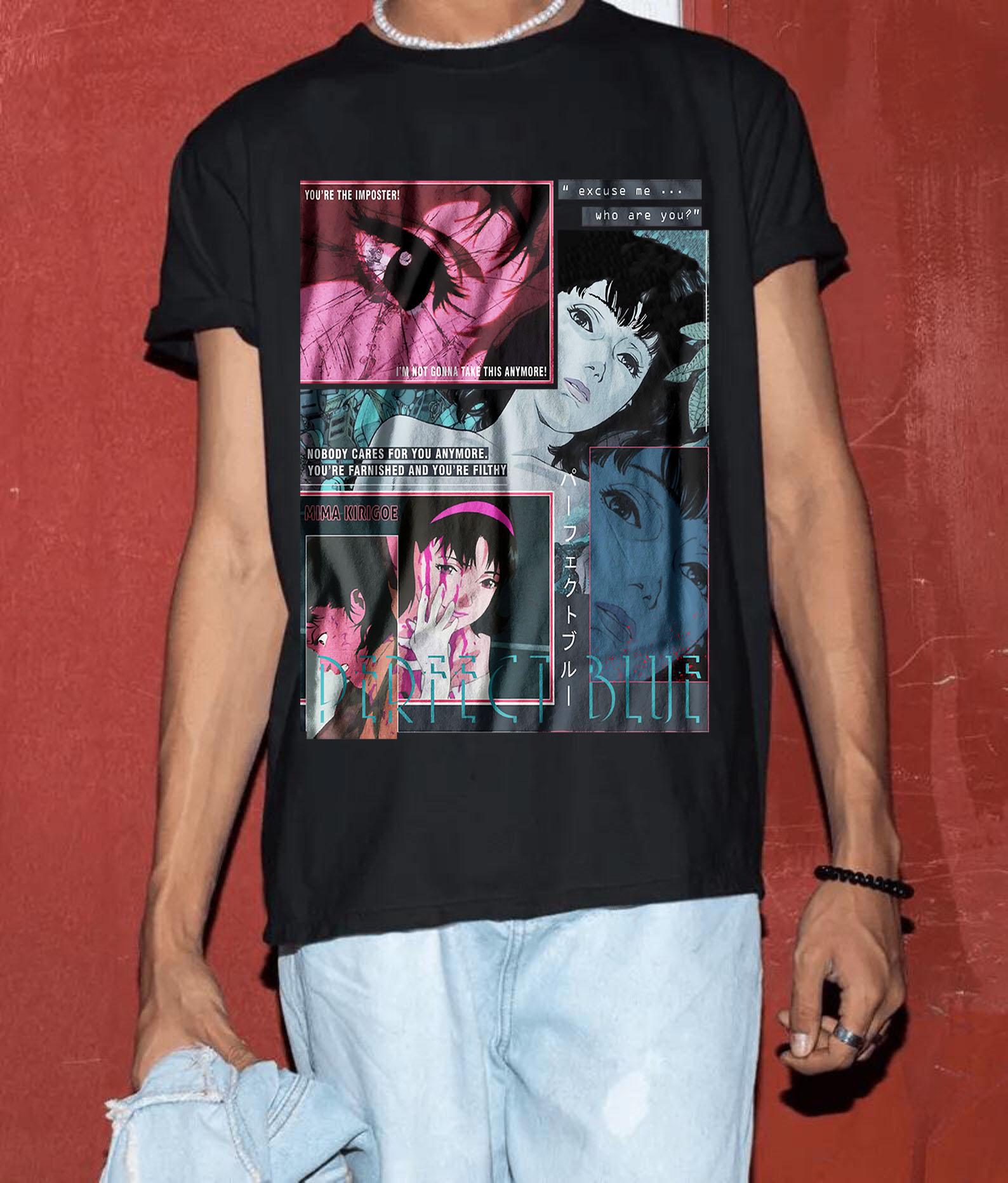 Perfect Blue Mima Kirigoe T-Shirt, Anime Shirt, Manga Shirt, Perfect Blue Shirt, Japan, Japanese, Mima Kirigoe, E-Girl, Goth Anime Girl