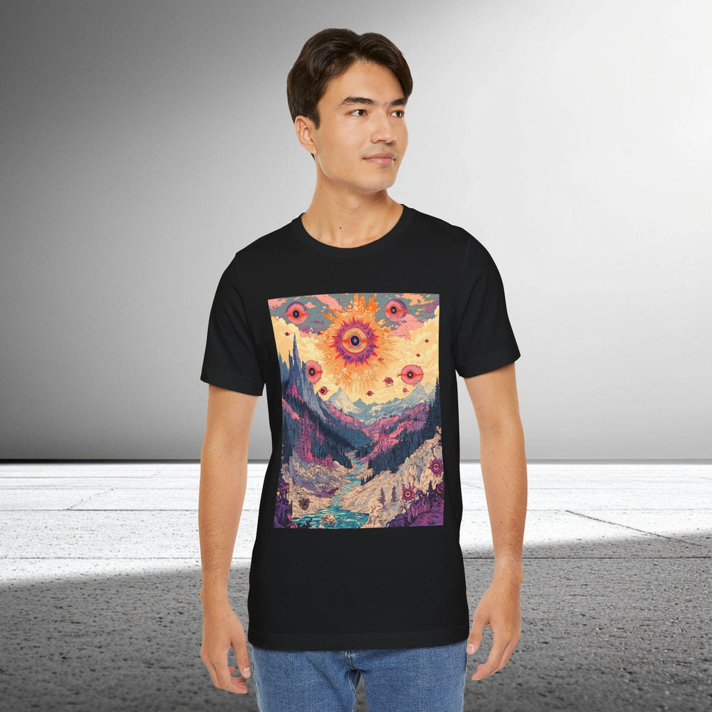 Cosmic Watchers Psychedelic T-Shirt | Trippy Apparel | Surreal Apparel | Eye Art Tee, Funky Vibe Clothing | Bella Canvas Shirt XS to 5XL