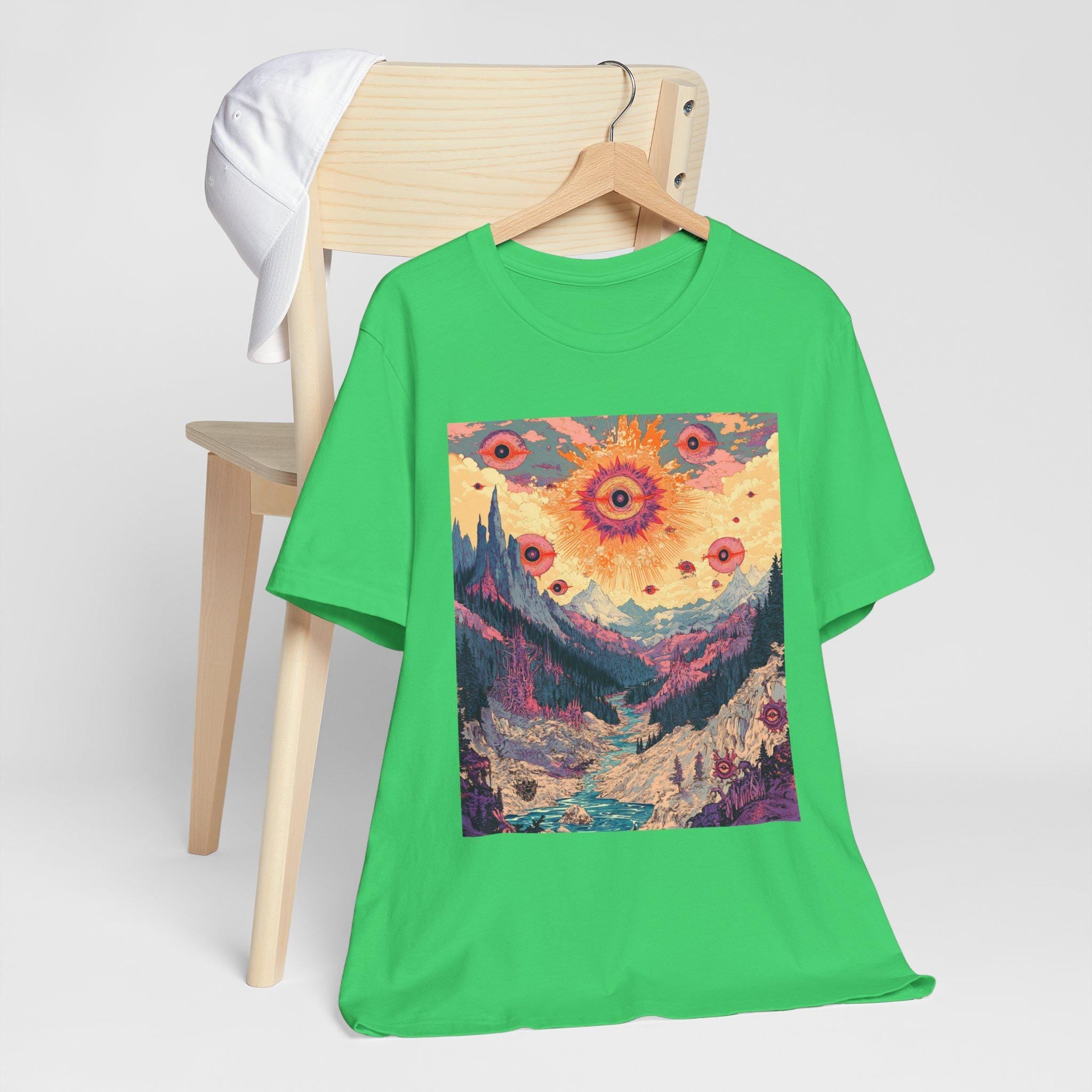 Cosmic Watchers Psychedelic T-Shirt | Trippy Apparel | Surreal Apparel | Eye Art Tee, Funky Vibe Clothing | Bella Canvas Shirt XS to 5XL
