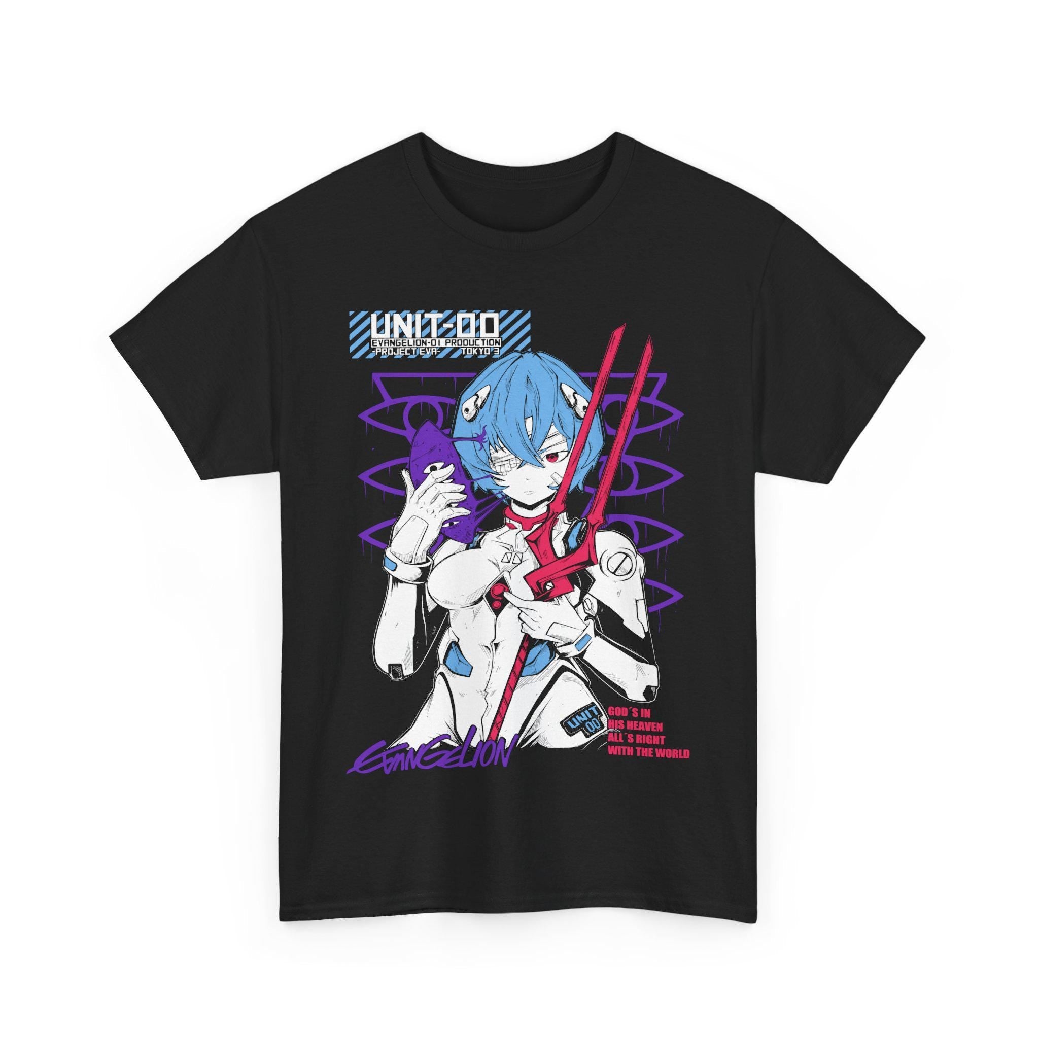 Unit-00 Unisex T-shirt,  Anime Vintage Special Anime Manga Shirt, Anime Shirt,Manga Shirt, Japan