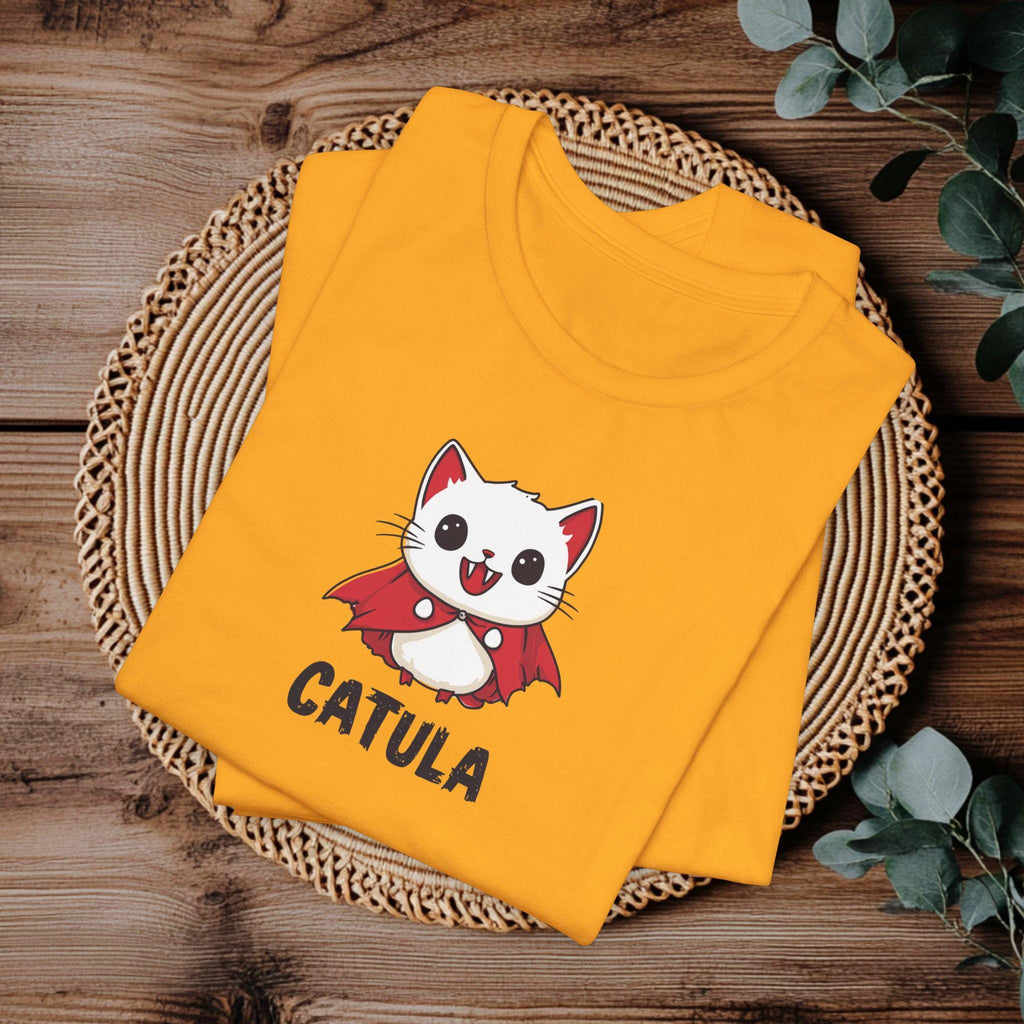 Cute Cat Vampire T-Shirt | Catula Vampire Cat Shirt | Funny Cute Catula Halloween Tee | Premium Soft Bella Canvas XS to 5XL