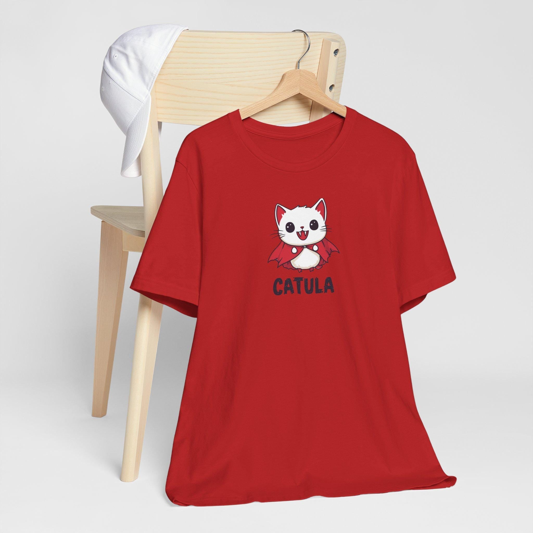 Cute Cat Vampire T-Shirt | Catula Vampire Cat Shirt | Funny Cute Catula Halloween Tee | Premium Soft Bella Canvas XS to 5XL