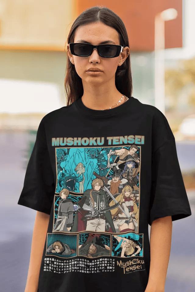 Anime Family T-shirt Unisex, Family Gift, Anime Manga Shirt, Mushoku Tensei Shirt ,Anime Shirt, Graphic Anime Tee, Manga Shirt, Japan