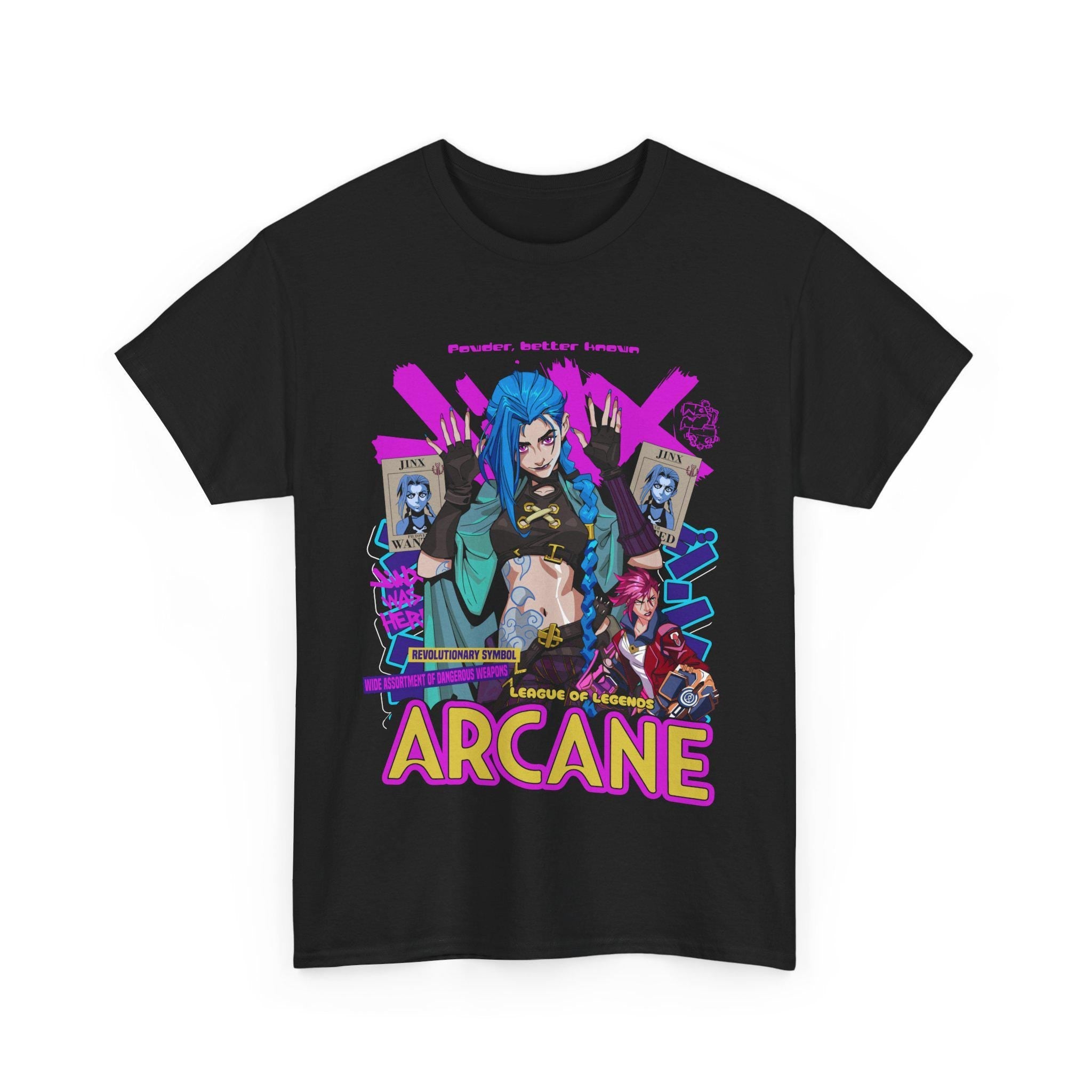Jinx Arcane T-Shirt | Gaming Shirt | LOL Shirt | Video Game Shirt | Moba Game Shirt | Gamer Shirt | Game Lover Shirt | Gaming Legend Apparel