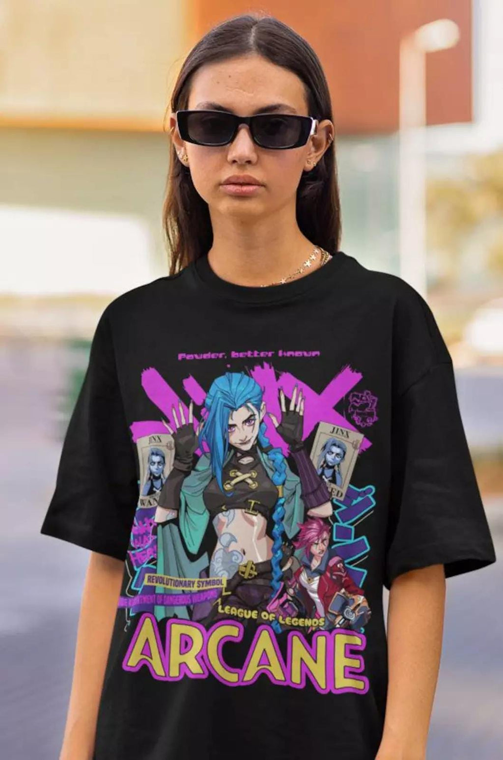 Jinx Arcane T-Shirt | Gaming Shirt | LOL Shirt | Video Game Shirt | Moba Game Shirt | Gamer Shirt | Game Lover Shirt | Gaming Legend Apparel